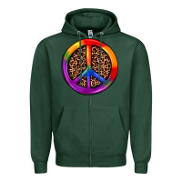 Sports Green peace sign pride Zipper Hoodie - JahusDesignShop