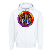 White peace sign pride Zipper Hoodie - JahusDesignShop