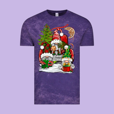 Christmas Gnome Truck Vintage Tee Designed By Bundleandbundleshop