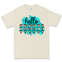 Bone Hello Summer Serape Turquoise Premium Tee - CowCowDesign