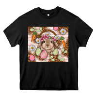 Black Easter Bunny tumbler Easter Day Heavy Core Tee - HowdyJamesFarm