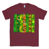 Burgundy St. Patrick's Day brushstrokes Classic Tee - HowdyJamesFarm