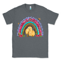 Charcoal Heather easter flowers and butterfly with chicks rainbow Classic Tee - Artiststas