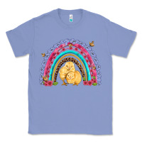 Colony Blue easter flowers and butterfly with chicks rainbow Classic Tee - Artiststas
