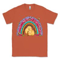 Copper easter flowers and butterfly with chicks rainbow Classic Tee - Artiststas