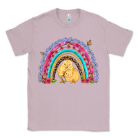 Lilac easter flowers and butterfly with chicks rainbow Classic Tee - Artiststas