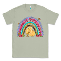 Matcha easter flowers and butterfly with chicks rainbow Classic Tee - Artiststas