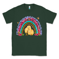 Sports Green easter flowers and butterfly with chicks rainbow Classic Tee - Artiststas