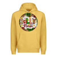 Antique Gold Christmas Jolly Nurse Premium Hoodie - Artiststas