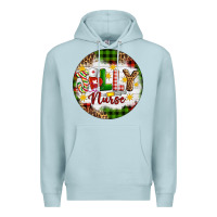 Blue Mist Christmas Jolly Nurse Premium Hoodie - Artiststas