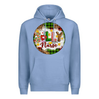 Colony Blue Christmas Jolly Nurse Premium Hoodie - Artiststas