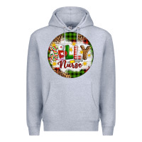 Heather Grey Christmas Jolly Nurse Premium Hoodie - Artiststas