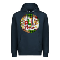 Navy Christmas Jolly Nurse Premium Hoodie - Artiststas