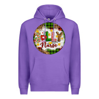 Purple Christmas Jolly Nurse Premium Hoodie - Artiststas