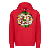 Red Christmas Jolly Nurse Premium Hoodie - Artiststas
