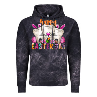Cloud Black Happy Easter Vintage Hoodie - CowhideDigitalArt