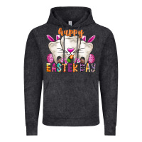 Vintage Black Happy Easter Vintage Hoodie - CowhideDigitalArt