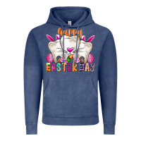 Vintage Denim Happy Easter Vintage Hoodie - CowhideDigitalArt