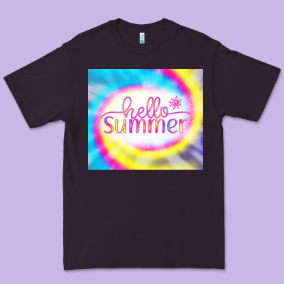 Hello Summer Tie Dye Tumbler Premium Tee Designed By Cowcowdesign