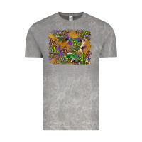 Cloud Rock mardi gras plaid purple glitter cowhide  leopard Vintage Tee - FaDigitalArtStudio