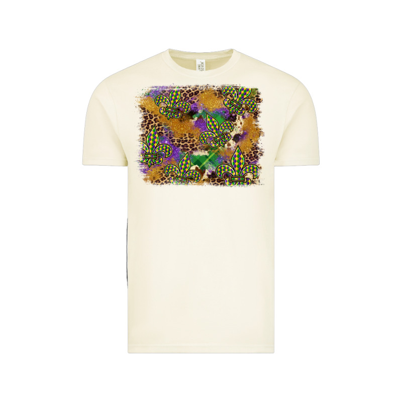 Mardi Gras Plaid Purple Glitter Cowhide  Leopard Vintage Tee by FaDigitalArtStudio | Teevron