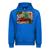 Cobalt Christmas Truck With Christmas Tree Urban Hoodie - RanaPortraitStore