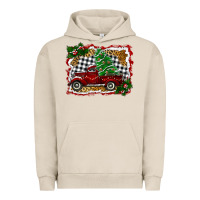 Pigment French Oak Christmas Truck With Christmas Tree Urban Hoodie - RanaPortraitStore