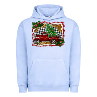 Pigment Grape Ice Christmas Truck With Christmas Tree Urban Hoodie - RanaPortraitStore