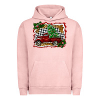 Pigment Salmon Christmas Truck With Christmas Tree Urban Hoodie - RanaPortraitStore
