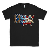 Black usa american flag background Classic Tee - Jasminsmagicworld
