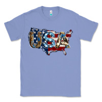 Colony Blue usa american flag background Classic Tee - Jasminsmagicworld