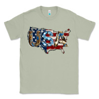 Matcha usa american flag background Classic Tee - Jasminsmagicworld