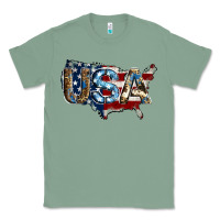 Sage usa american flag background Classic Tee - Jasminsmagicworld