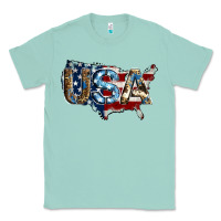 Seafoam usa american flag background Classic Tee - Jasminsmagicworld