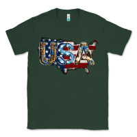 Usa American Flag Background Classic Tee | Teevron