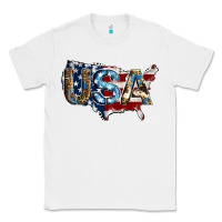 White usa american flag background Classic Tee - Jasminsmagicworld