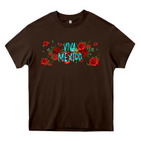 Chocolate Brown viva mexico long live mexico Heavy Core Tee - Jasminsmagicworld