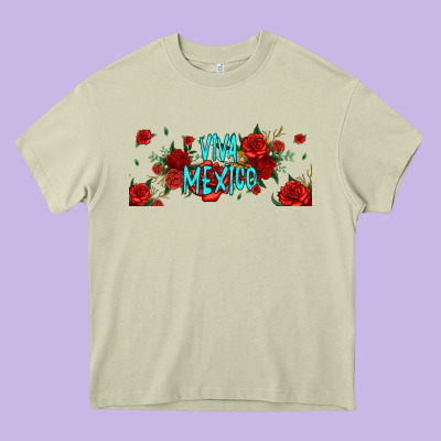 Viva Mexico Long Live Mexico Heavy Core Tee Designed By Jasminsmagicworld