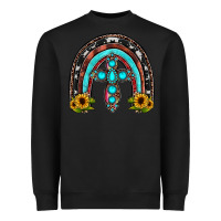 Black cross rainbow Heavyweight Sweatshirt - JahusDesignShop