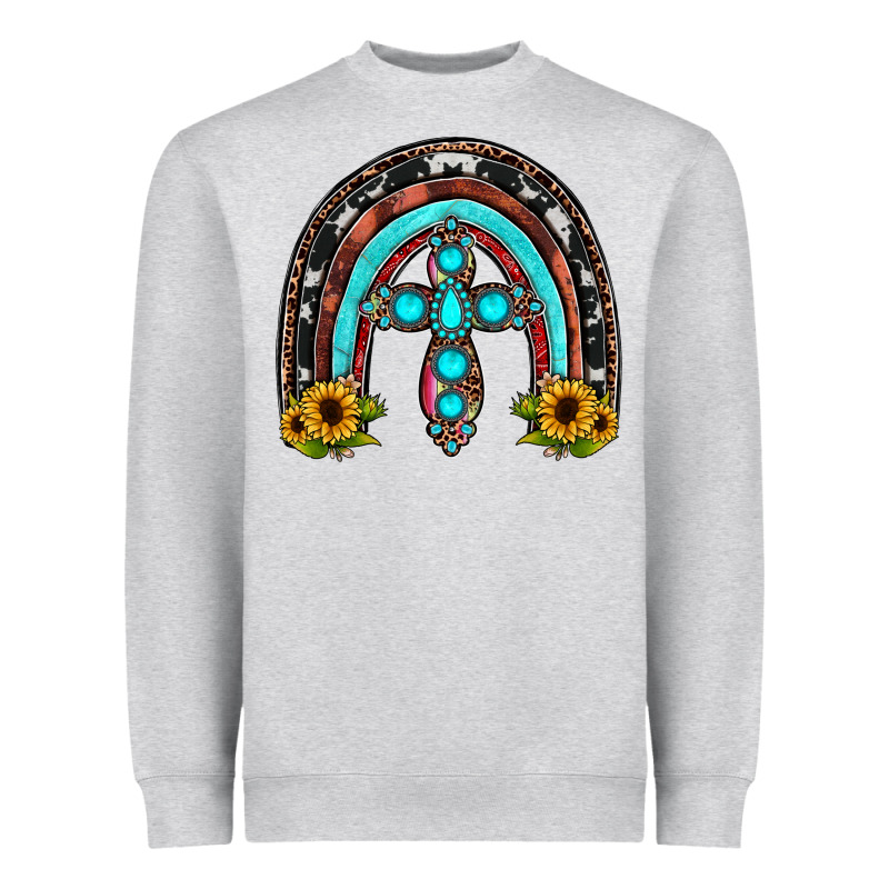 Cross Rainbow Heavyweight Sweatshirt by JahusDesignShop | Teevron