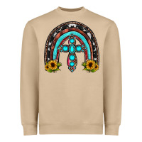 Mushroom cross rainbow Heavyweight Sweatshirt - JahusDesignShop