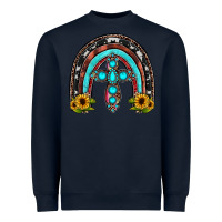 Navy cross rainbow Heavyweight Sweatshirt - JahusDesignShop