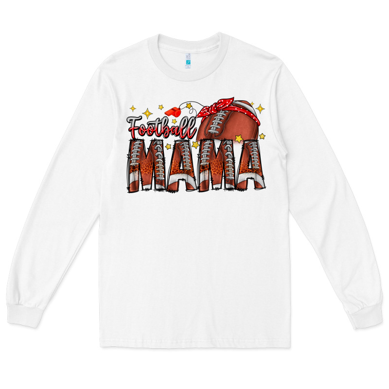 Football Mama Long Sleeve Tee by CowhideDigitalArt | Teevron
