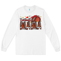White football mama Long Sleeve Tee - CowhideDigitalArt