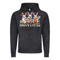 Vintage Arctic Happy Easter Spot Rabbit Vintage Hoodie - CowhideDigitalArt