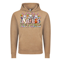 Vintage Coffee Happy Easter Spot Rabbit Vintage Hoodie - CowhideDigitalArt