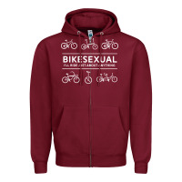 Burgundy bikesexual   cyclist bicycle biking bike cycling t shirt tee gift Zipper Hoodie - DesigneFamous