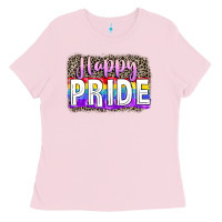 Bubblegum Pink Happy pride Ladies Tee - FaDigitalArtStudio
