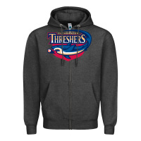 Charcoal Heather clearwater gifts,  threshers Zipper Hoodie - DesigneFamous