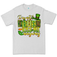 Dove Grey St. Patrick's I am not irish kiss me anyway Premium Tee - OliviaCreatesArt
